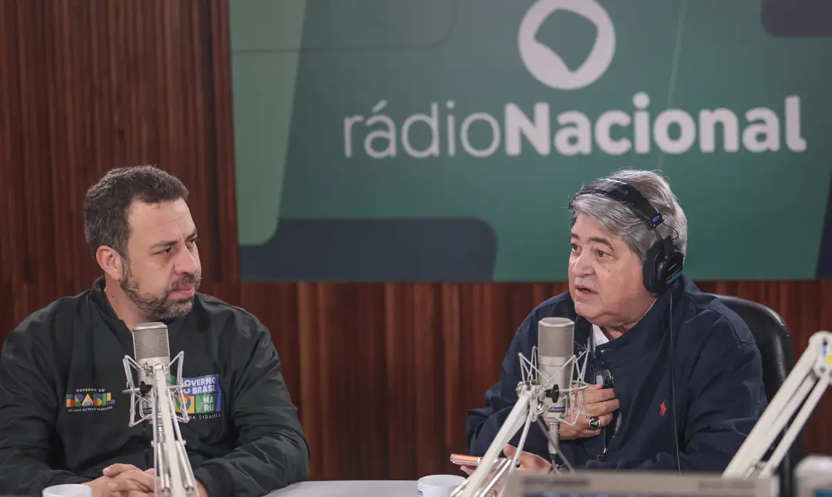 Paulo Pinto/Agência Brasil São Paulo (SP), 23/02/2026 - Ministro Guilherme Boulos participa da estreia do programa Alô Alô Brasil do jornalista Datena na rádio Nacional, nos estúdios da Empresa Brasil de Comunicação (EBC).
Foto: Paulo Pinto/Agência Brasil