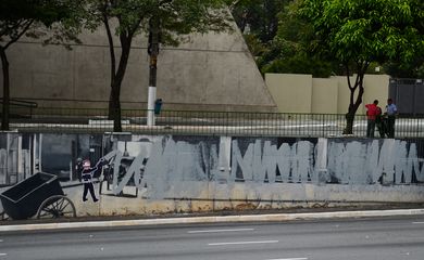 São Paulo - Mural do grafiteiro Eduardo Kobra, na Avenida 23 de Maio (Rovena Rosa/Agência Brasil)