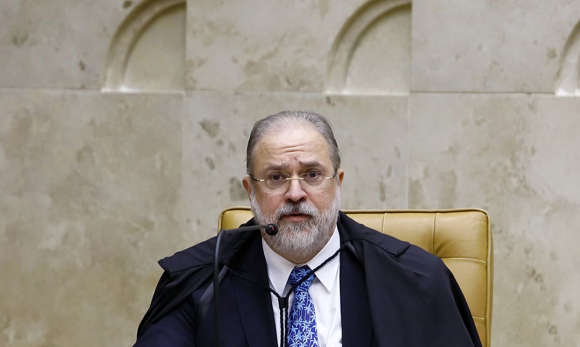 O procurador-geral da República, Antônio Augusto Aras, participa da sessão solene de abertura do Ano Judiciário 2020