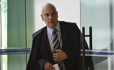 O ministro Alexandre de Moraes, durante  abertura do terceiro dia de julgamento, sobre a validade da prisão em segunda instância no  Supremo Tribunal Federal (STF)