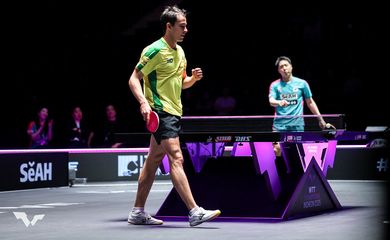 Hugo Calderano estreia com vitória sobre sul-coreano Lim Jonghoon no WTT Champions de Incheon, em 02/04/2025