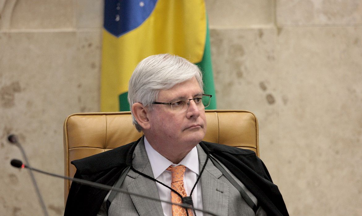 O procurador-geral da República, Rodrigo Janot, durante julgamento no STF sobre foro privilegiado