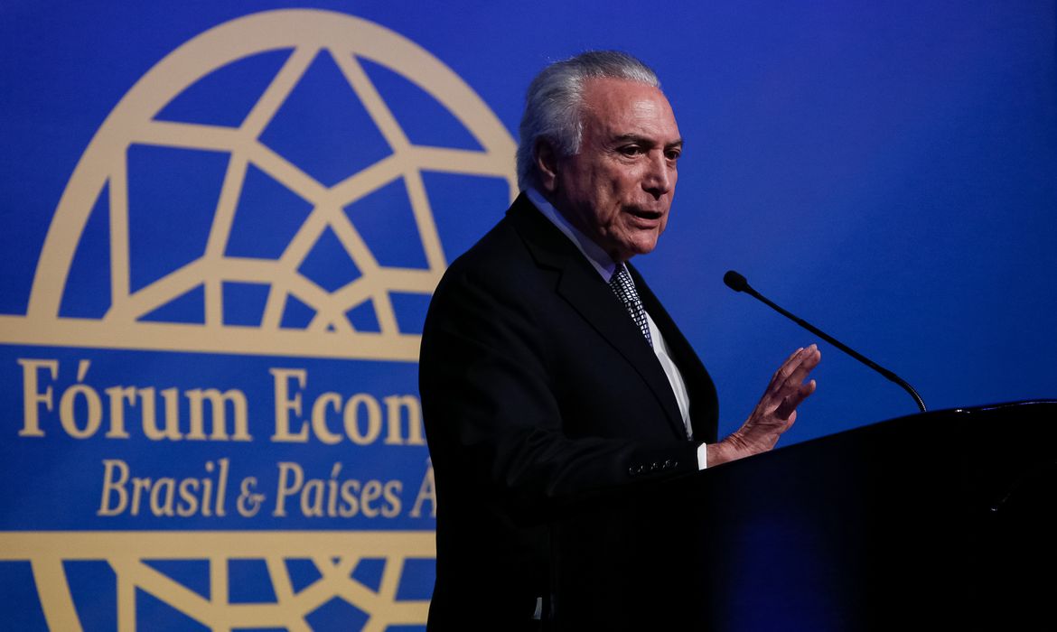São Paulo - O presidente da República, Michel Temer, participa do Fórum Econômico Brasil e Países Árabes (Alan Santos/PR)