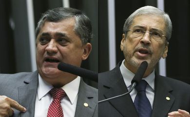 Líder do PT na Câmara, José Guimarães, e líder do PSDB, Antonio Imbassahy