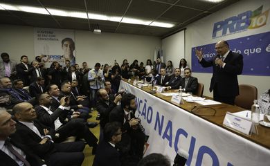 Convenção do PRB referenda apoio à candidatura de Geraldo Alckmin à presidência.