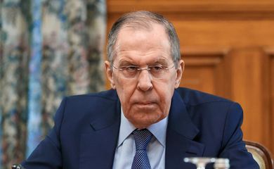 Ministro das Relações Exteriores da Rússia, Sergei Lavrov, em Moscou