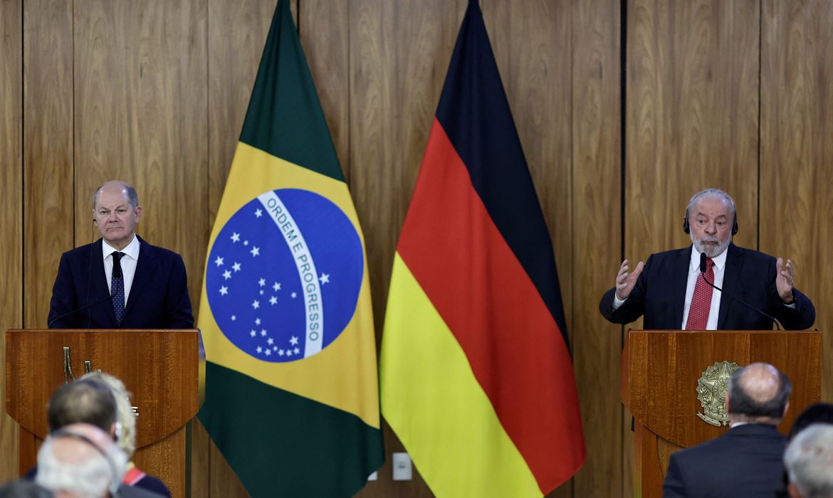 Presidente Lula e chanceler alemão, Olaf Scholz