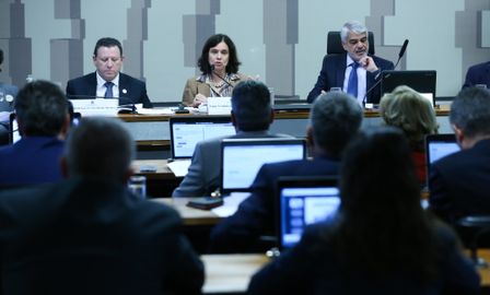 Brasília (DF) 16/04/2024  Ministra da Saúde, Nísia Trindade fala para Comissão de Assuntos Sociais do Senado durante  audiência pública. Foto Lula Marques/ Agência Brasil
