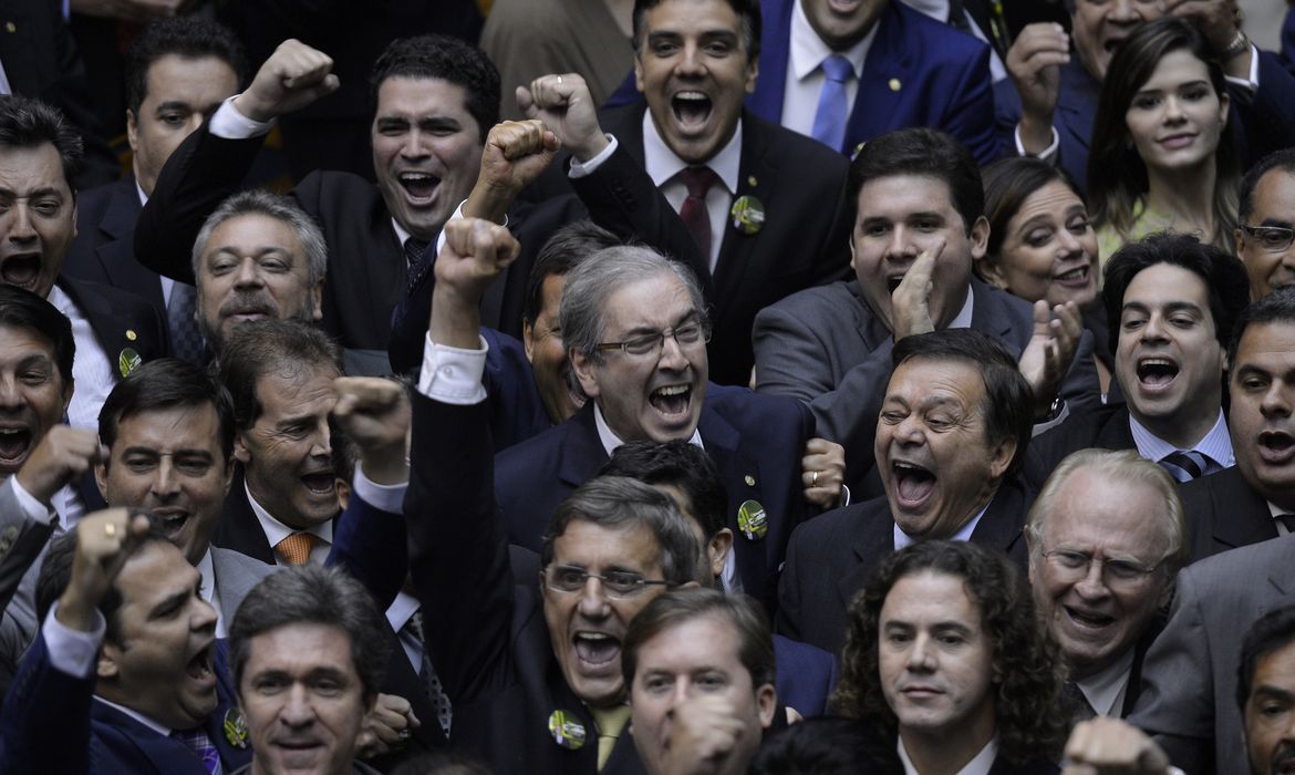 O deputado Eduardo Cunha é eleito presidente da Câmara dos Deputados (Wilson Dias/Agência Brasil)