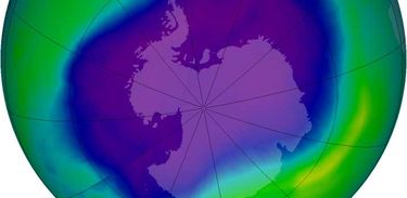 Buraco na camada de ozônio, imagem de 24 de setembro de 2006, NASA
