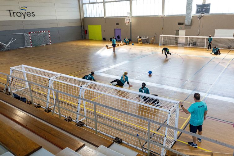 seleção brasileira de goalball - treino - Paralimpíada de Paris - em 16/08/2024