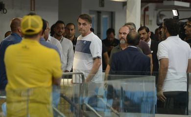 O presidente eleito Jair Bolsonaro acompanha o evento Grand Slam de Jiu-Jitsu na Barra da Tijuca, no Rio de Janeiro.