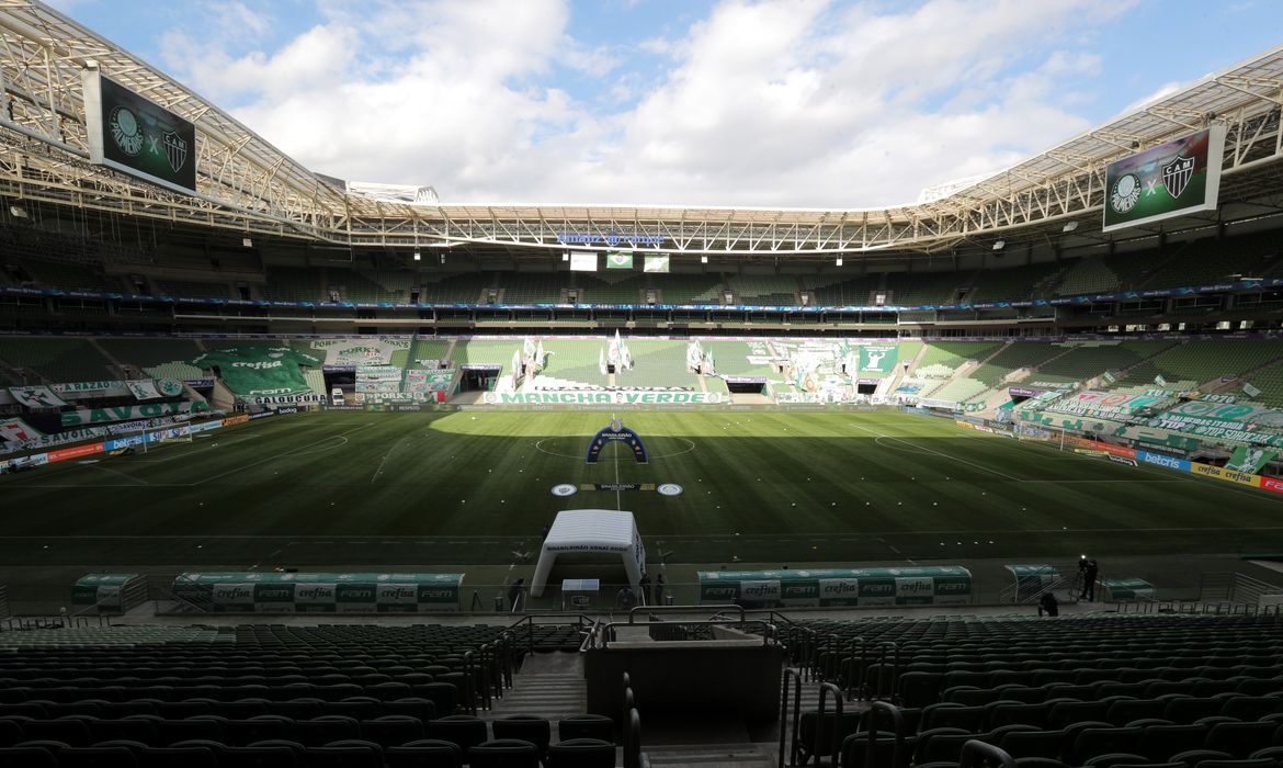 Brasileiro Championship - Palmeiras v Atletico Mineiro,Allianz Parque Estádio,Futebol Brasil