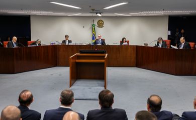 Brasília (DF) 25/03/2025 - O Supremo Tribunal Federal (STF) começa a julgar, o ex-presidente Jair Bolsonaro e mais sete denunciados pela trama golpista vão se tornar réus na ação.
O caso será julgado pela Primeira Turma da Corte, colegiado formado por cinco dos 11 ministros que compõem o tribunal. 
Foto: Antonio Augusto/STF