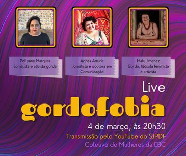 Live sobre Gordofobia - Dia Mundial da Obesidade