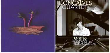 Capas dos CDs &quot;Boa noite pra falar com o mar&quot;, de Joana Queiroz e &quot;Vitor Gonçalves Quartet&quot;, do pianista e compositor