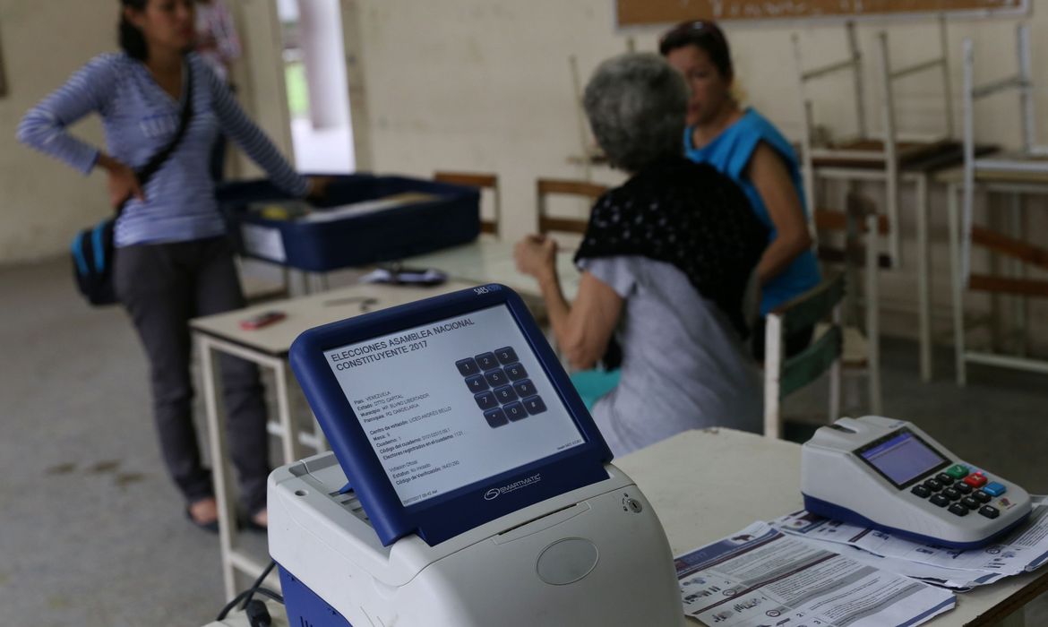 Caracas - Urna de votação da eleição para Assembleia Constituinte da Venezuela (Divulgação/Agencia Venezolana de Noticias)