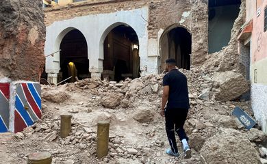 Damage in the historic city of Marrakech, following a powerful earthquake