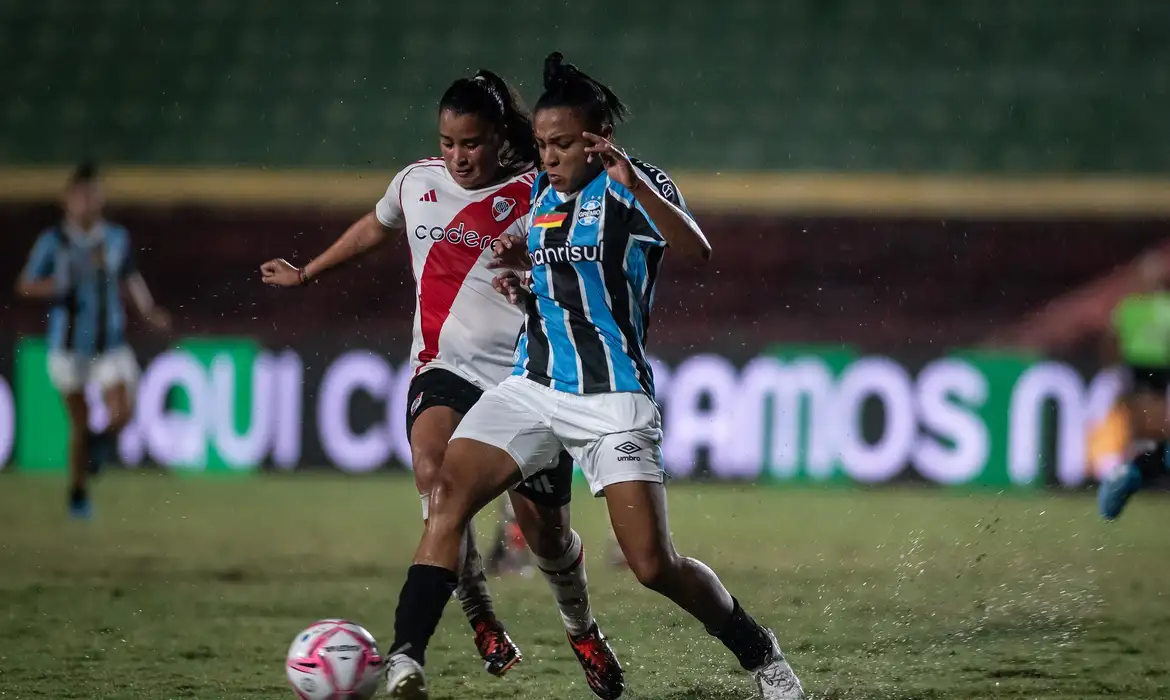 Divulgação/Grêmio Oficial Grêmio 1 a 1 River Plate - Ladies Cup - em 20/12/2024 - jogo interrompido por gestos racistas