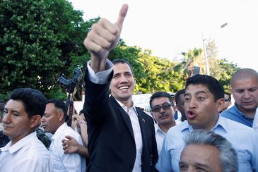 O autodeclarado presidente da Venezuela, Juan Guaidó.