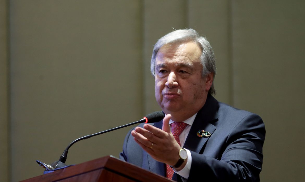 Brasília - O Secretário-geral, eleito, da ONU, António Guterres discursa durante a abertura da conferência da CPLP (Wilson Dias/Agência Brasil)