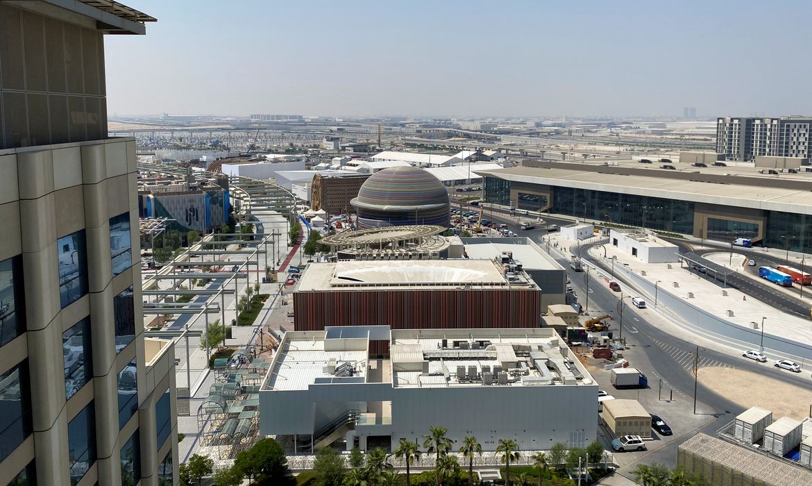 A general view shows the Expo 2020 Dubai site, in Dubai