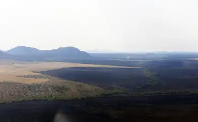 Alto Paraíso de Goiás (GO) - Fotos aéreas da  queimada do Parque  Nacional da Chapada dos Veadeiros (Valter Campanato/Agência Brasil)