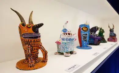 Rio de Janeiro (RJ), 12/07/2025 – Exposição Ratinho e seus Monstros de Barro, do artista Rafael Costa Pereira, o Ratinho, natural de Caruaru(PE), no Museu do Pontal. Foto: Fernando Frazão/Agência Brasil