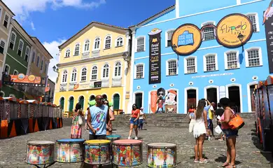 Salvador (BA), 10/08/2024 - Fachada da Fundação Casa de Jorge Amado durante a Festa Literária Internacional do Pelourinho - Flipelô, que homenageia Raul Seixas, no Largo do Pelourinho. Foto: Rovena Rosa/Agência Brasil