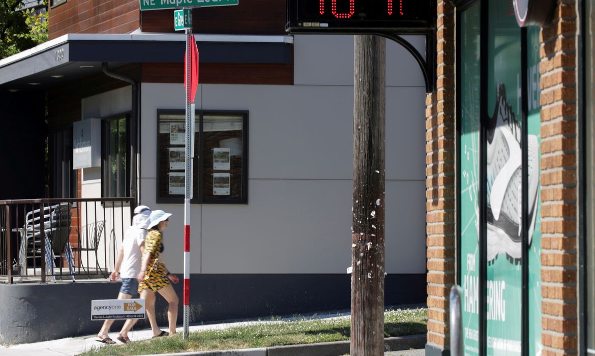 Termômetro marca 109ºF em meio a onda de calor em Seattle, EUA