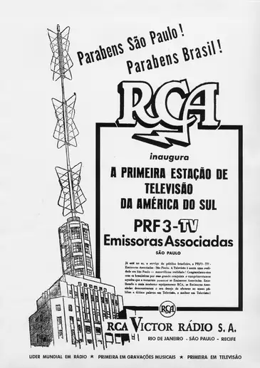 Tv Tupi/ RCA Tv Tupi , anúncio da RCA