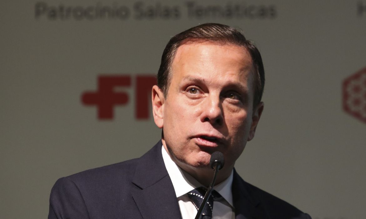  O governador de São Paulo, João Doria, participa da abertuta do Ethanol Summit, no Centro Fecomercio de Eventos, em São Paulo.