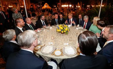 Presidente da República Jair Bolsonaro, durante Jantar oferecido pelo presidente dos Estados Unidos da América, Donald Trump.
