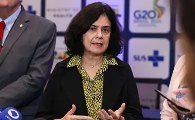 Rio de Janeiro (RJ), 29/10/2024 – A ministra da Saúde, Nísia Trindade, durante coletiva de imprensa sobre Desinformação em Saúde: Desafios e Soluções na reunião dos Ministros de Saúde do G20, no Rio de Janeiro. Foto: Tomaz Silva/Agência Brasil