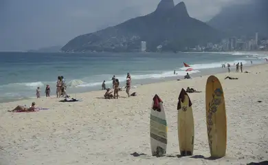 Praias da zona sul do Rio de Janeiro apresentam número reduzido de pessoas