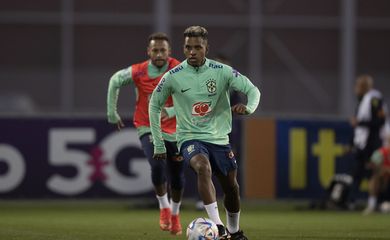 Rodrygo (atacante) - seleção brasileira - 21 anos - treino em Turim antes da Copa do Catar