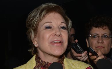 No primeiro dia do retorno ao Senado, a senadora Marta Suplicy (PT-SP) preferiu não comentar sua carta de demissão encaminhada à presidenta Dilma Rousseff.(Antonio Cruz/ Agência Brasil)