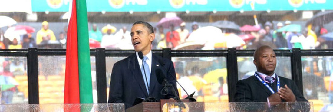 Barack Obama discursa em tributo a Nelson Mandela