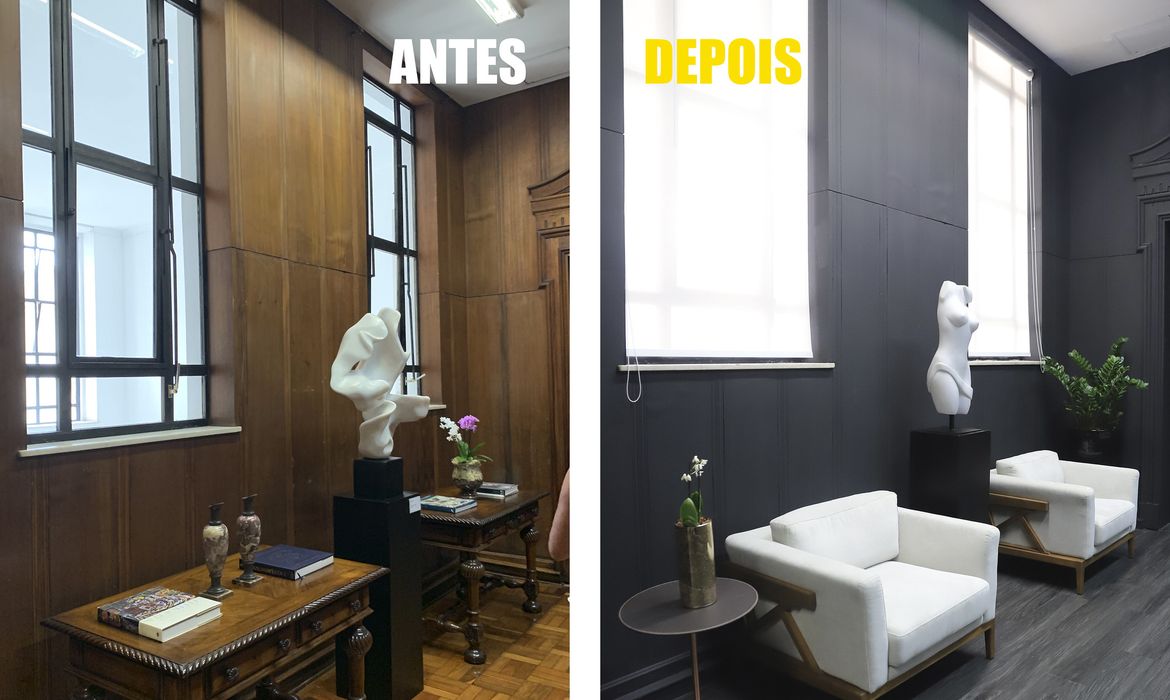 Imagens divulgadas pelo governo de São Paulo mostram o antes e depois de mudanças no Palácio dos Bandeirantes