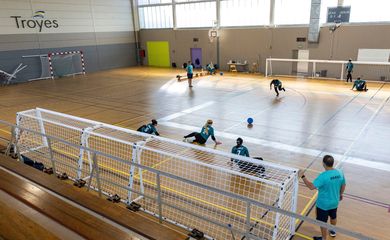 seleção brasileira de goalball - treino - Paralimpíada de Paris - em 16/08/2024