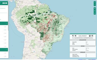 Brasília (DF), 05/12/2024 - Mapa mostra que o Brasil tem 95 milhões de hectares a espera de ações de restauração e pagamento por serviços ambientais. Foto: UFMG/Divulgação