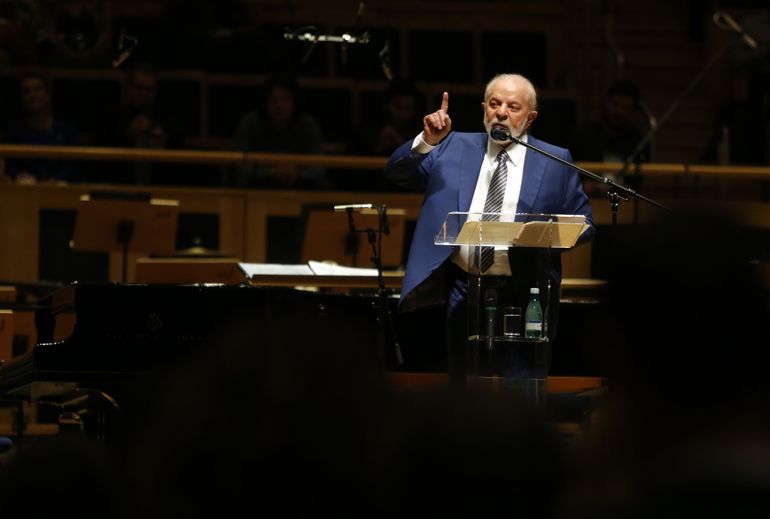São Paulo, (SP), 25/01/2024 - Presidente Lula participa de concerto na Sala São Paulo em comemoração aos 90 anos da Universidade de São Paulo - USP. Foto Paulo Pinto/Agência Brasil