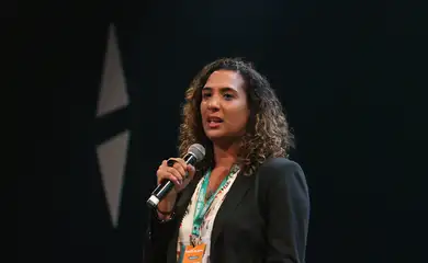 São Paulo, 13/04/2023 - A ministra de Igualdade Racial, Anielle Franco, participa do 12º Congresso GIFE, com o tema Desafiando Estruturas de Desigualdade, no Memorial da América Latina. Foto: Rovena Rosa/Agência Brasil