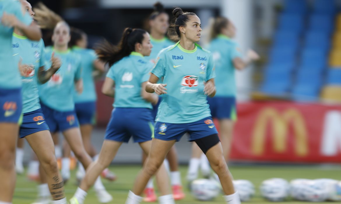 Rafael Ribeiro/CBF/Direitos Reservados seleção feminina, treino