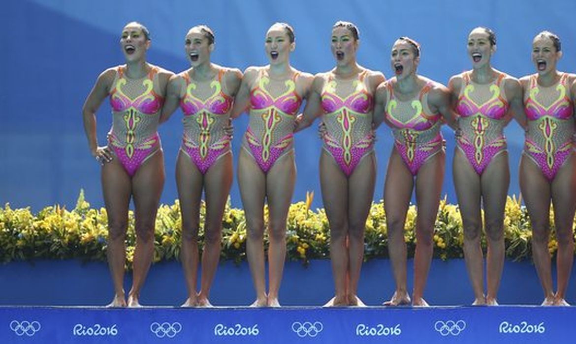 Equipe brasileira do nado sincronizado fica na sexta colocação