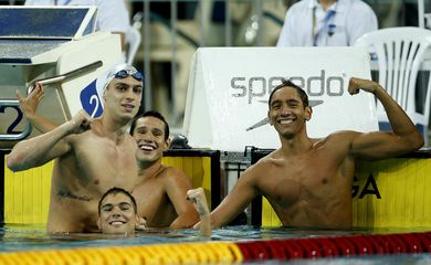quarteto 4 x 200m classificado para Tóquio - Olimpíada - Fernando Scheffer, Breno Correia, Murilo Satori e Luiz Altamir,