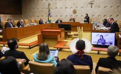 Brasília (DF), 21/09/2023,  Sessão do STF sobre a tese do marco temporal. Foto: Antônio Cruz/Agência Brasil