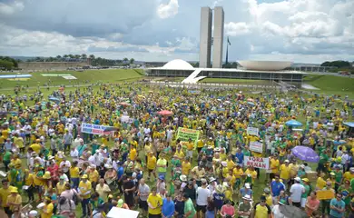 Manifestação em defesa da Lava Jato reúne milhares de pessoas na Esplanada dos Ministérios
