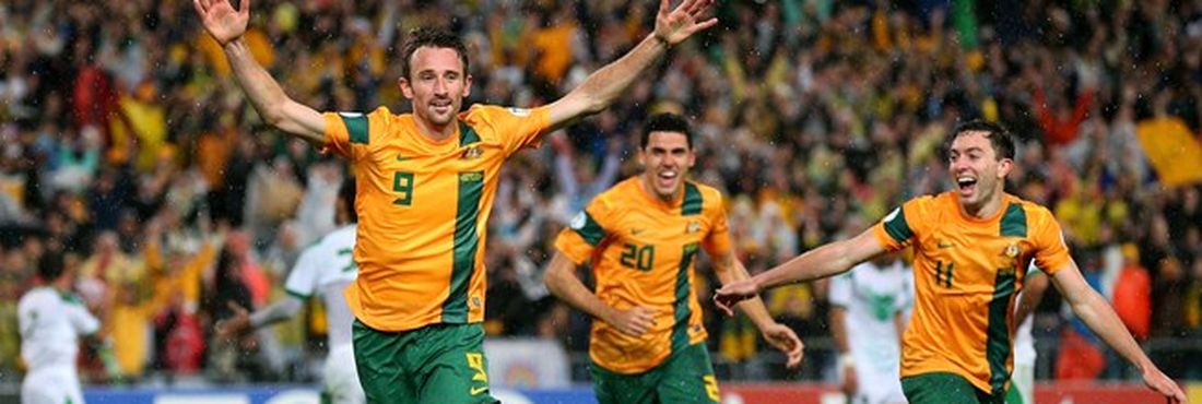 Seleção australiana garantiu vaga na Copa do Mundo de 2014 ao vencer o Irã nesta terça-feira