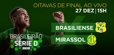 TV Brasil exibe Brasiliense (DF) x Mirassol (SP) pelas oitavas de final da Série D
